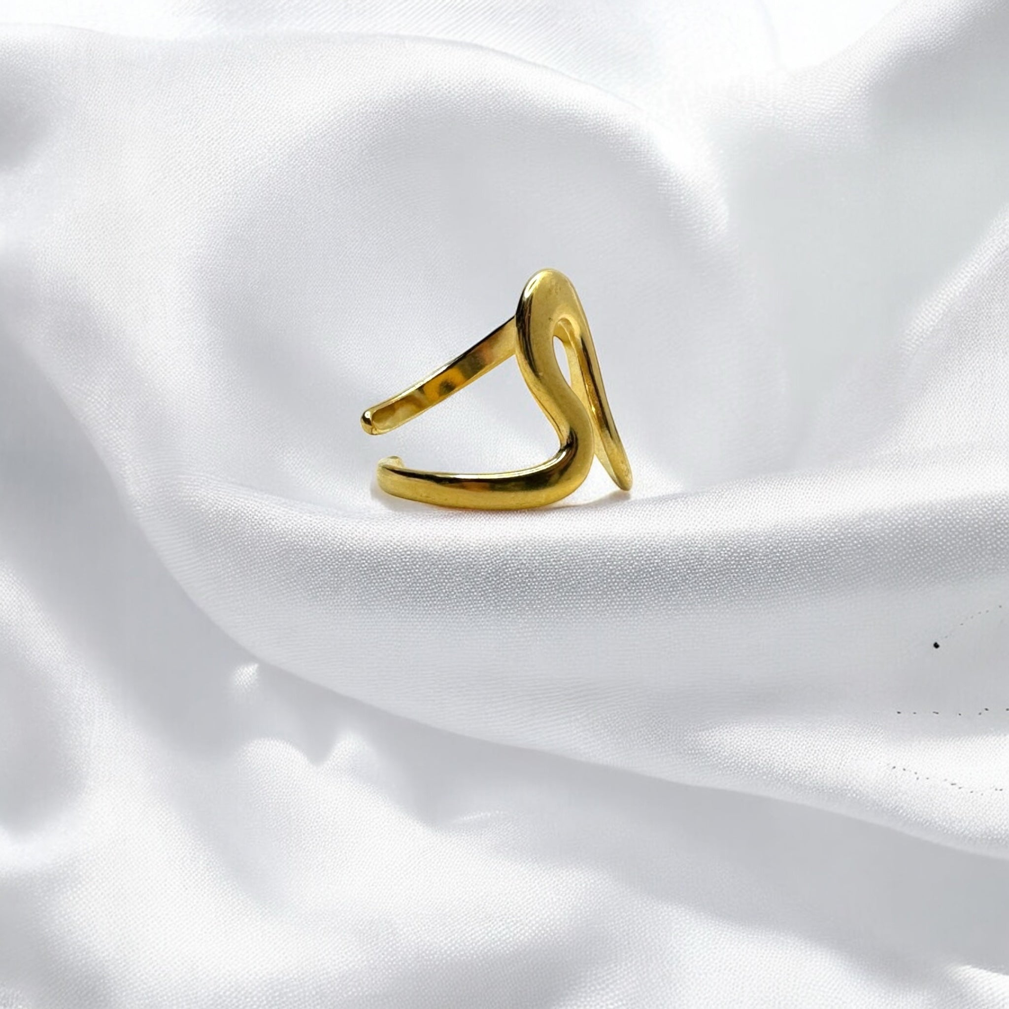 Anello spira gold regolabile Sharifa Crystals